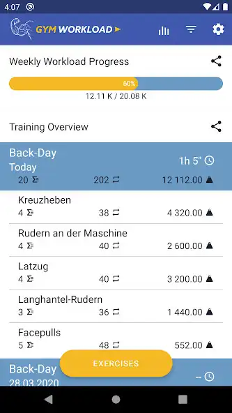 Play Gym Workload - Workout Log  and enjoy Gym Workload - Workout Log with UptoPlay
