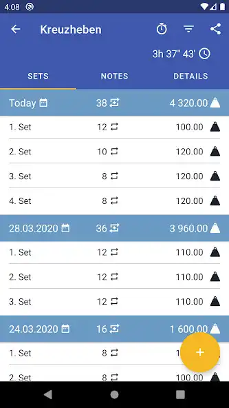 Play Gym Workload - Workout Log as an online game Gym Workload - Workout Log with UptoPlay