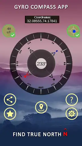 Play Gyro Compass App for Android: True North Finder as an online game Gyro Compass App for Android: True North Finder with UptoPlay