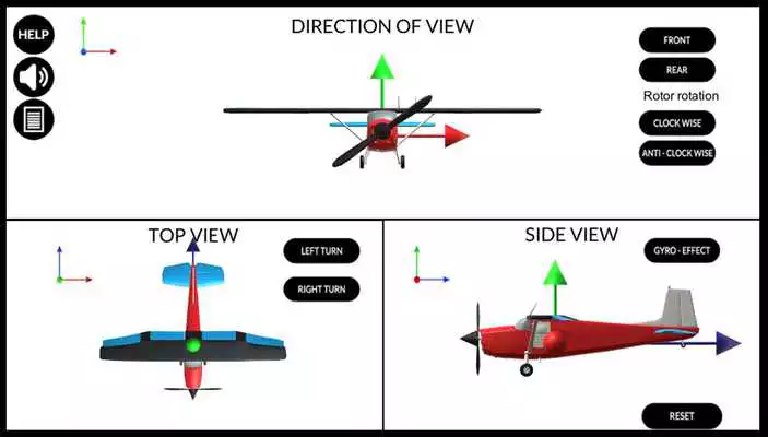 Play Gyroscopic Action on Aeroplane
