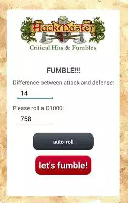 Play Hackmaster Crits and Fumble V2 Play Hackmaster Crits and Fumble V2