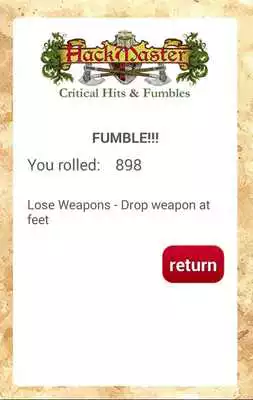 Play Hackmaster Crits and Fumble V2 Play Hackmaster Crits and Fumble V2