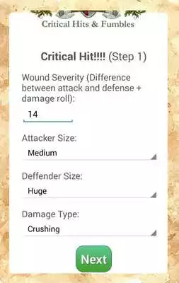 Play Hackmaster Crits and Fumble V2 Play Hackmaster Crits and Fumble V2