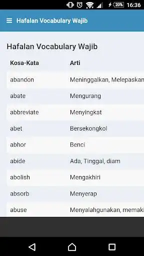 Play Hafalan Vocabulary Wajib