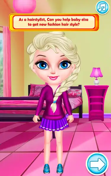 Play Hair salon Trendy  Hairstyles for princess Baby  and enjoy Hair salon Trendy  Hairstyles for princess Baby with UptoPlay
