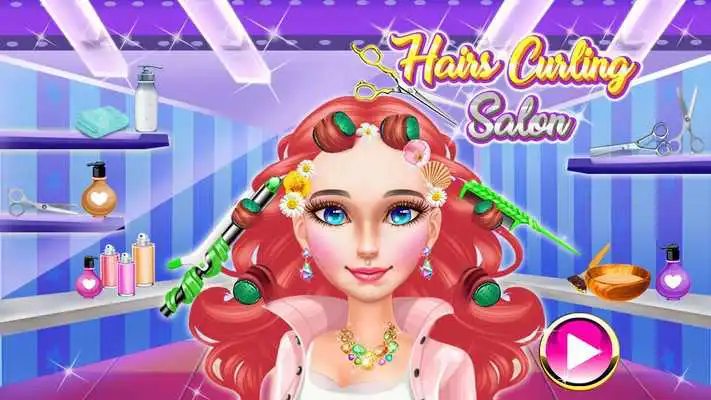 Play Hairs Curling Salon
