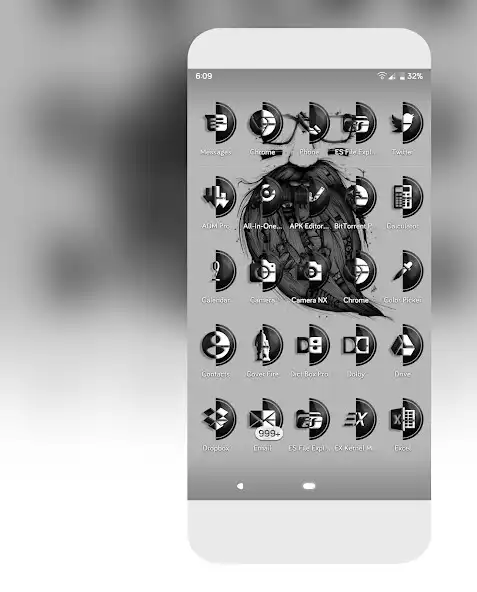 Play Half Black Icons Pack as an online game Half Black Icons Pack with UptoPlay
