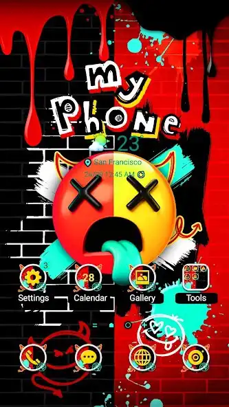 Play Half Funky Emoji - Wallpaper  and enjoy Half Funky Emoji - Wallpaper with UptoPlay