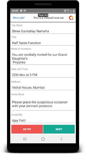 Play Half Saree Invitation Card as an online game Half Saree Invitation Card with UptoPlay