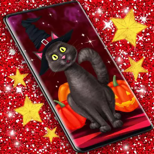 Play Halloween Black Cat Wallpaper APK