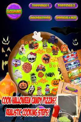 Play Halloween Candy Pizza Maker - Dessert Food Cooking
