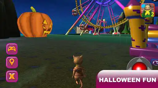 Play Halloween Cat Theme Park 3D  and enjoy Halloween Cat Theme Park 3D with UptoPlay