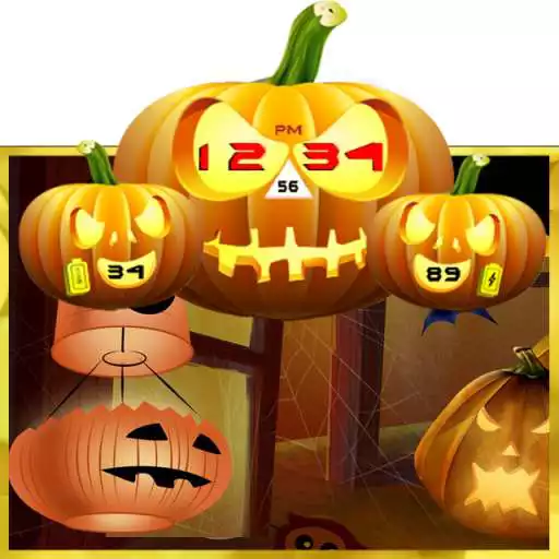 Free play online Halloween Clock Live Wallpaper APK