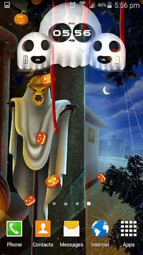 Play Halloween Clock Live Wallpaper as an online game Halloween Clock Live Wallpaper with UptoPlay