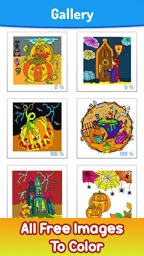Play Halloween Color by Number - Horror Painting Book