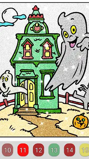 Play Halloween Color by Number - Horror Painting Book