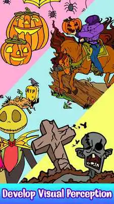 Play Halloween Color by Number - Horror Painting Book