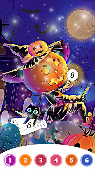 Play Halloween Coloring Book Game as an online game Halloween Coloring Book Game with UptoPlay