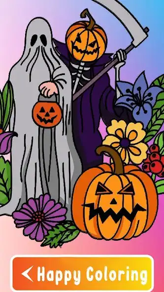 Play Halloween Coloring By Number as an online game Halloween Coloring By Number with UptoPlay