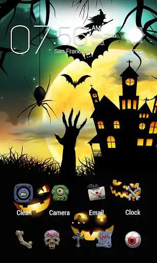 Play Halloween Dynamic Go Launcher Theme