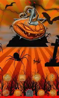 Play Halloween Evil Pumpkin Clock