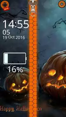 Play Halloween Lock Screen Zipper
