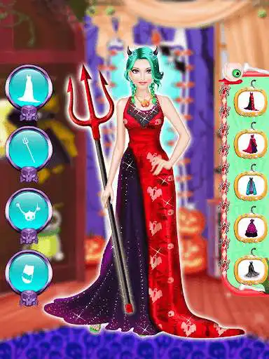 Play Halloween Makeup Dress Up Game as an online game Halloween Makeup Dress Up Game with UptoPlay