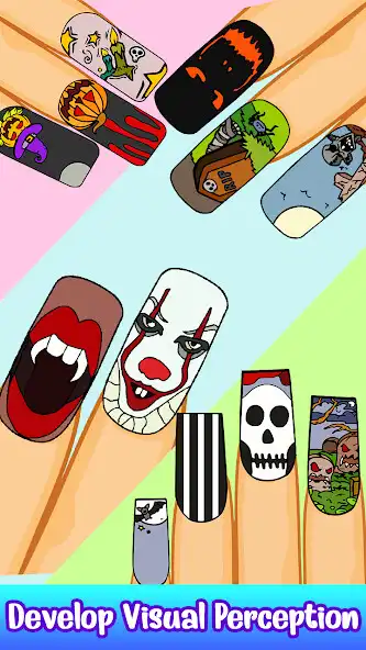 Play Halloween Nails Color by Number - Glitter + Polish as an online game Halloween Nails Color by Number - Glitter + Polish with UptoPlay