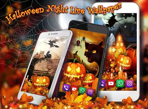 Play Halloween Night Live Wallpaper as an online game Halloween Night Live Wallpaper with UptoPlay