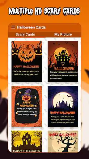 Play Halloween Photo E-Card Maker as an online game Halloween Photo E-Card Maker with UptoPlay