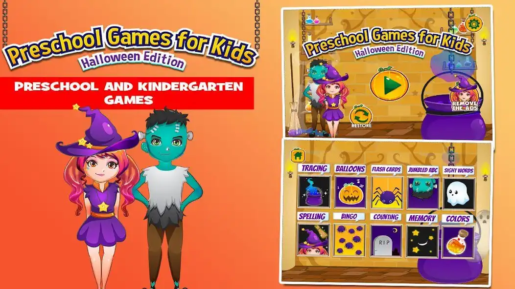 Play Halloween Preschool Games  and enjoy Halloween Preschool Games with UptoPlay
