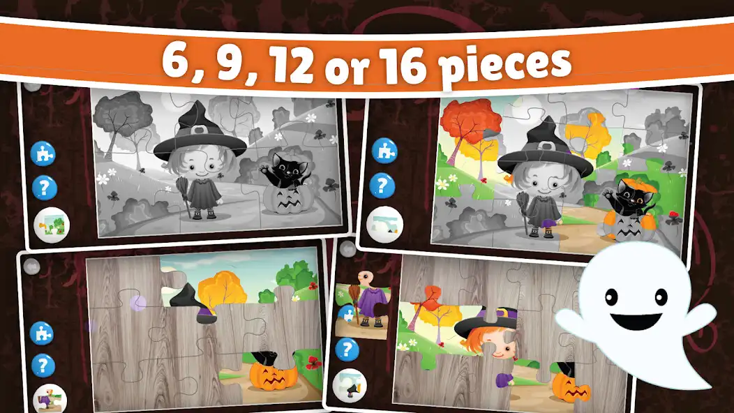 Play Halloween Puzzle for kids as an online game Halloween Puzzle for kids with UptoPlay