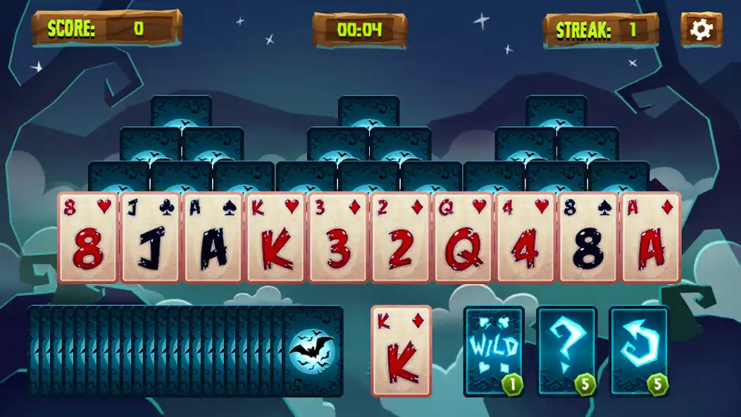 Play Halloween Solitaire Tripeaks as an online game Halloween Solitaire Tripeaks with UptoPlay