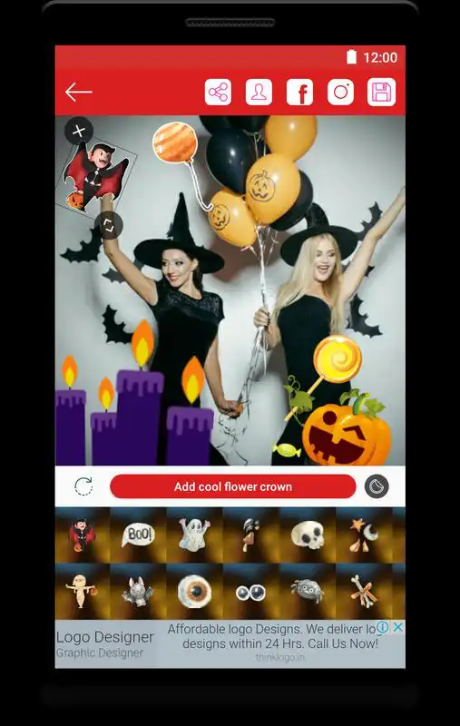 Play Halloween Sticker Photo Editor