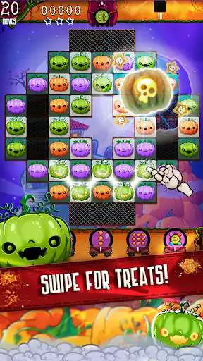 Play Halloween Swipe - Carved Pumpkin Match 3 Puzzle as an online game Halloween Swipe - Carved Pumpkin Match 3 Puzzle with UptoPlay