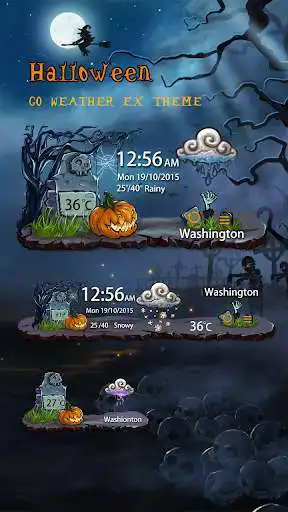 Play Halloween Weather Widget Theme  and enjoy Halloween Weather Widget Theme with UptoPlay