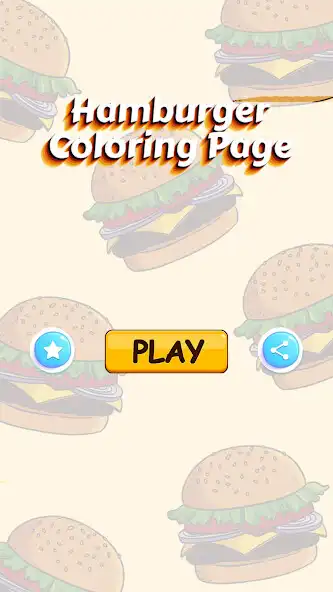 Play Hamburger coloring game as an online game Hamburger coloring game with UptoPlay