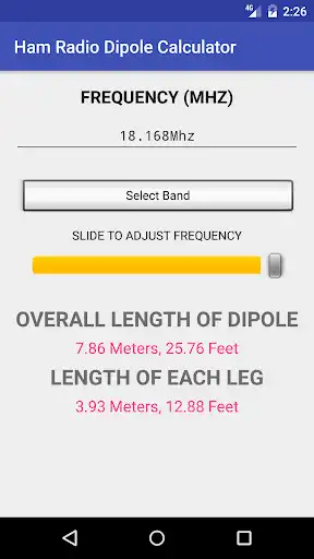 Play Ham Radio HF Dipole Calculator