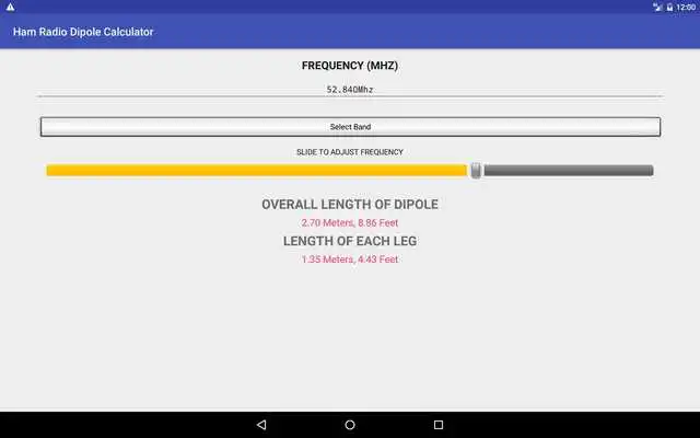 Play Ham Radio HF Dipole Calculator
