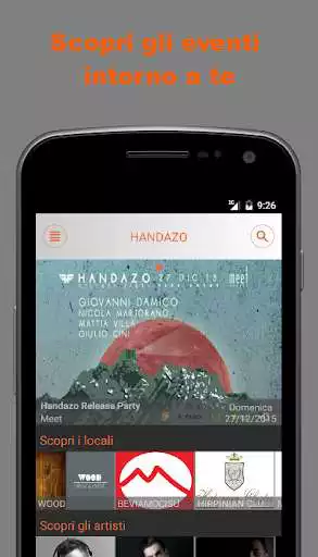 Play Handazo - The event finder as an online game Handazo - The event finder with UptoPlay
