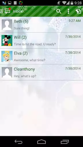 Play Handcent 6 Skin Winter Green Play Handcent 6 Skin Winter Green