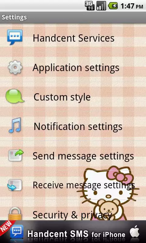 Play Handcent Skin (Hello Kitty)