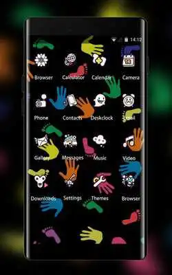 Play Hand drawing theme wallpaper traces multicolored