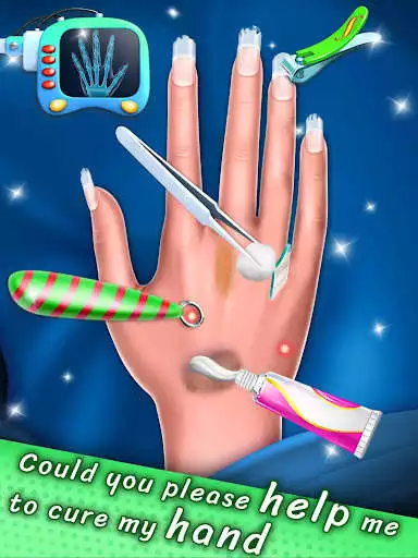 Play Hand Skin Doctor - Hospital Game as an online game Hand Skin Doctor - Hospital Game with UptoPlay