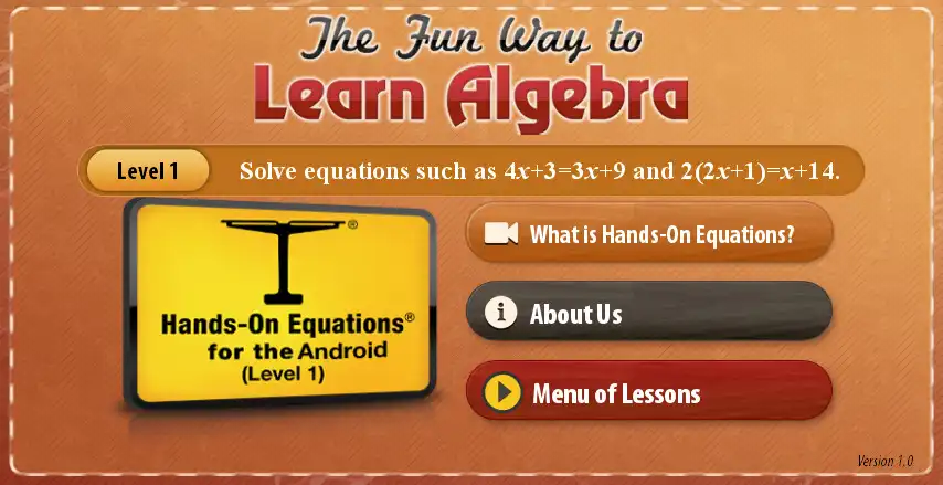Play Hands-On Equations 1  and enjoy Hands-On Equations 1 with UptoPlay