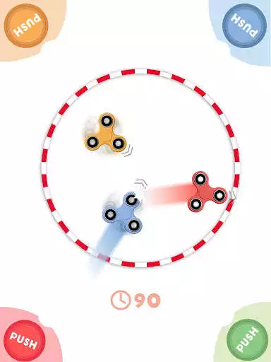 Play Hand Spinner : 4 players game as an online game Hand Spinner : 4 players game with UptoPlay
