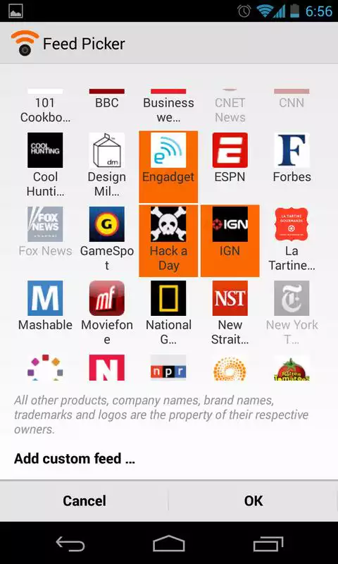 Play Handy feed reader beta