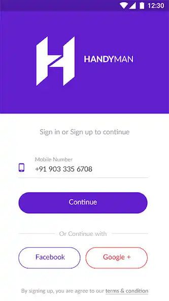 Play APK Handyman Service Provider - Template  and enjoy Handyman Service Provider - Template with UptoPlay com.verbosetech.handyman_provider