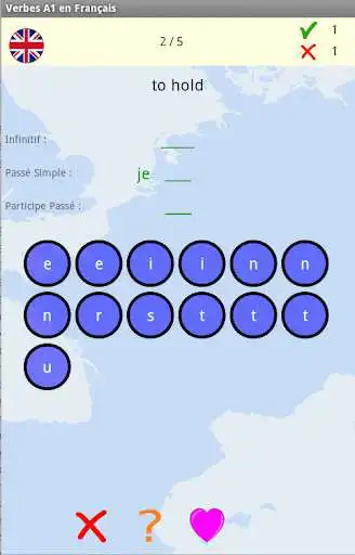 Play APK Hangman French basic Verbs  and enjoy Hangman French basic Verbs with UptoPlay com.philippemarque.verbes_fr
