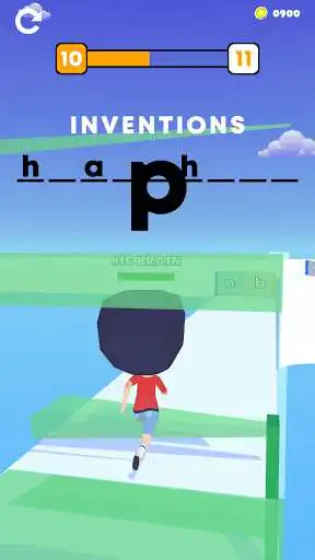 Play Hangman Runner! as an online game Hangman Runner! with UptoPlay